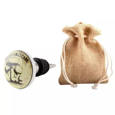 Mushroom Flat Ceramic Wine Bottle Stopper